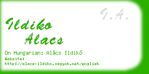ildiko alacs business card